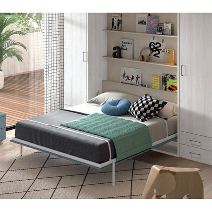 Cama Abatible de Matrimonio con Apertura Vertical