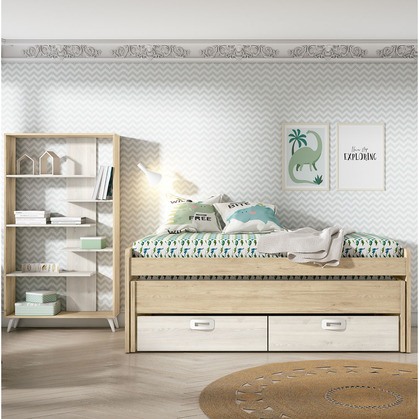Cama compacta + 2 contenedores almacenamiento EX J507