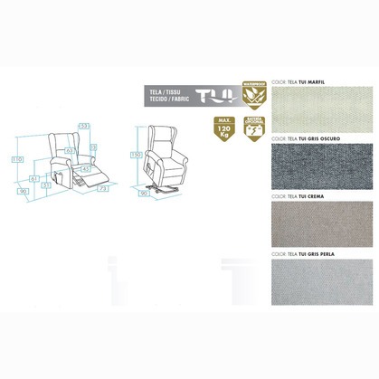 Sillón relax eléctrico ALC-Crta: ¡Disfruta del máximo confort con solo pulsar un botón!