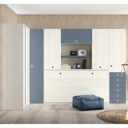 Cama Abatible Horizontal YA-039: Solución Inteligente para Dormitorios Juveniles