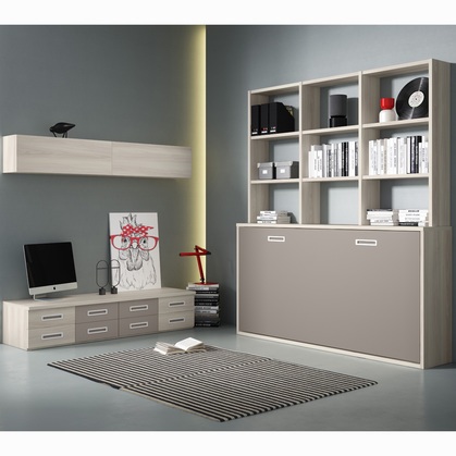 Cama Abatible Mueble YA-045: Solución Compacta y Estilizada para Dormitorios