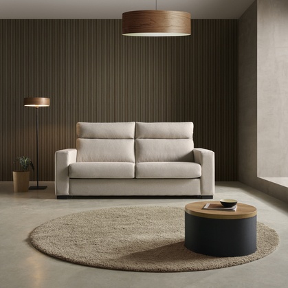 Sofá Cama MP GRC: Confort Amplio en Color Gris para 3 Plazas