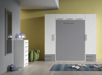 Cama abatible vertical 135 con armarios YA 0362