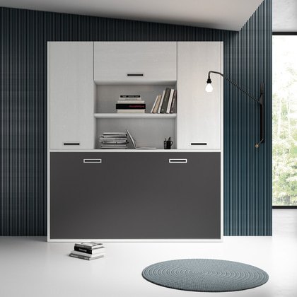 Cama plegable 90 con estantes y altillo YA 33072