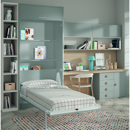 Cama abatible vertical con estantes ocultos F264-BIS 3