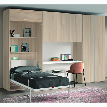 Cama abatible vertical con estantes y altillo F261-BIS 1