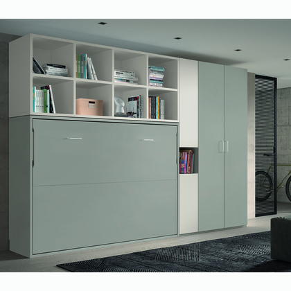 Cama abatible horizontal 135 con estantes F260-BIS 2