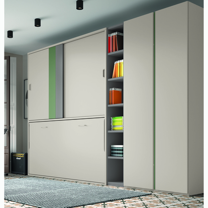 Cama abatible horizontal con armario superior F254-BIS1