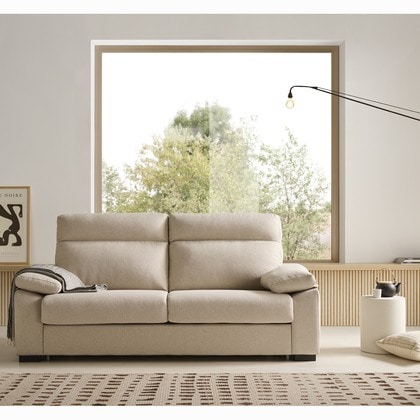 Sofá cama beige con respaldo alto MP-TMP