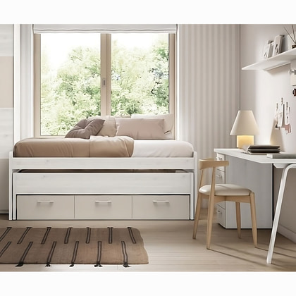 Mueble compacto EX J167-BIS3 con cama nido y tres cajones de gran capacidad