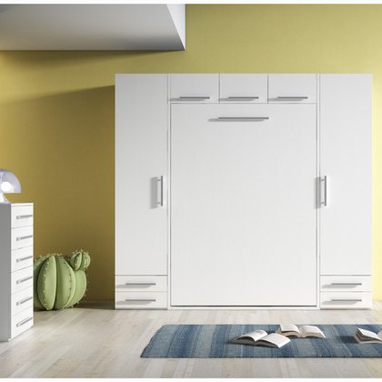 Cama abatible vertical 135 YA-0362/SPRESS-4 con opción de armarios y altillo – En stock