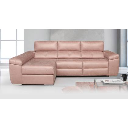 Sofá chaise longue TB-BSL de 295 cm en rosa empolvado – Elegante y versátil
